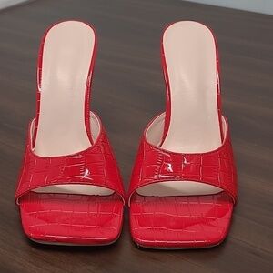 Unbranded Size 37 Red Patent High Heels